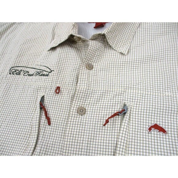 Simms Shirt Men Extra Large Beige Green Cor3 Button Up Fisherman Outdoors * - Picture 6 of 11